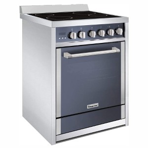 Magic Chef MCSRE24S Freestanding 24-Inch Kitchen Stainless Steel Electric Range with Convection Oven, 4 Burners, and 2 Adjustable Racks, Black - 1 of 4