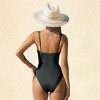 Women's Ruched Tummy Control Square Neckline One-Piece Swimsuit - Cupshe - 3 of 4