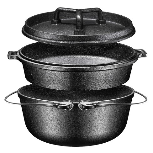 Bruntmor Pre Seasoned Cast Iron 7 Piece Bundle Kitchen Cooking Or Camping Cooking Set, Black - image 1 of 4