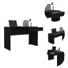 INFURNIC Writing Desk Modern Desk Functional Desing Spacious with Spacious Drawer and Leg Room for Home Office, Black, 43.3"*17.7"*29.5" - 4 of 4