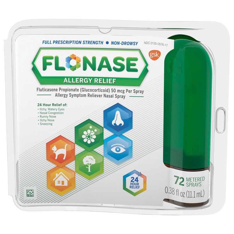 Flonase Allergy Relief Nasal Spray - Fluticasone Propionate, 1 of 13