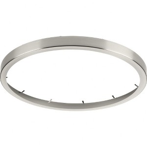 Progress Lighting, Everlume, 1-Light, Flush Mount, Brushed Nickel, Edgelit Round Trim Ring - 1 of 4