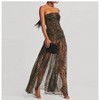 Mocamel Women Tube Top Dress Slim Strapless Backless Mesh  Party Club Night Dress - 2 of 4