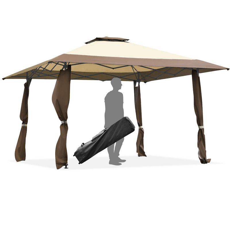 Costway 13'x13'  Gazebo Canopy Shelter Awning Tent Patio Garden Outdoor Companion, 1 of 11