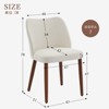 COZONY Linen Dining Chairs Set of 2, Upholstered Fabric Side Chairs with Wing Backrest, Thick Cushions & Wood Legs for Dining Room, Living Room - 2 of 4