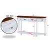 CAVINAS 52 inch Half-Moon Console Table with 2 Drawers and Open Shelf ,Modern Entryway Table for Living Room,Hallway - 3 of 4
