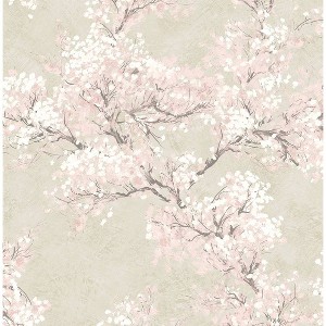 NextWall Parchment and Rose Cherry Blossom Grove Peel and Stick Wallpaper - 1 of 4