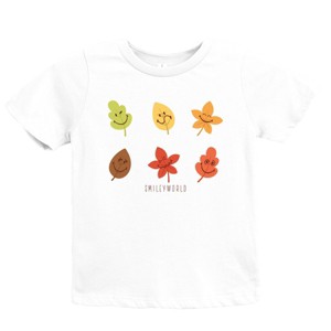 SmileyWorld Fall Leaves - Youth Short Sleeve Graphic T-Shirt and Toddler Short Sleeve Graphic T-Shirt - 1 of 4