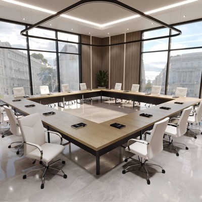 White High-Back Leather Executive Swivel Office Chair
