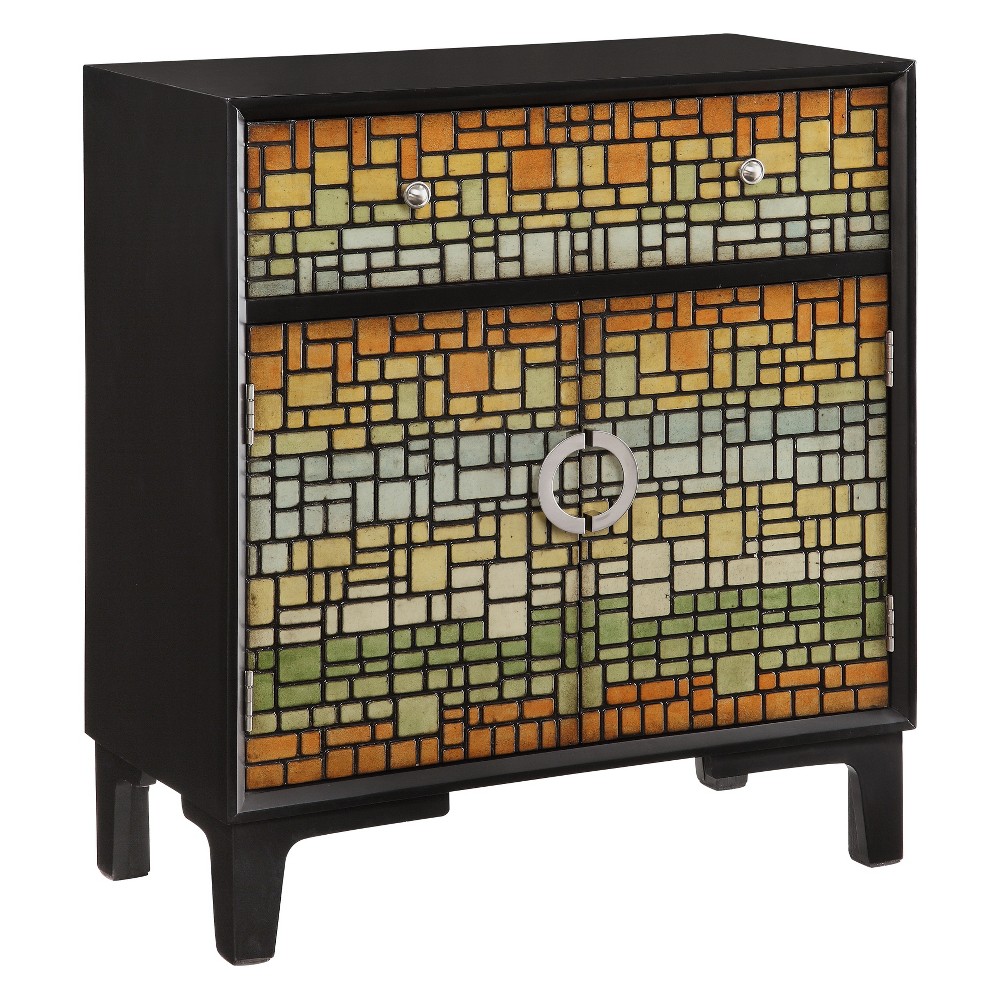 Mosaic 1 Drawer 2 Door Cabinet - Treasure Trove, Mutlicolor