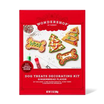 Dog Treat Decorative Kit Gingerbread Flavor For Adult Dog - 12oz - Wondershop™