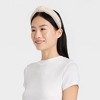 Ribbed Suede Top Knot Headband - Universal Thread™ Cream - 2 of 3