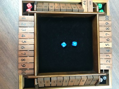 We Games 4 Player Shut The Box Jogo de tabuleiro de dados com