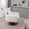 KTMBDW Mid-Century Swivel Accent Chair, Upholstered Fabric Armchair for Living Room, Bedroom - 4 of 4