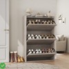 Shoe Cabinet with 3 Flip Drawers FreeStanding Shoe Storage  Wooden Shoe Organizer with Adjustable Shelf - 4 of 4
