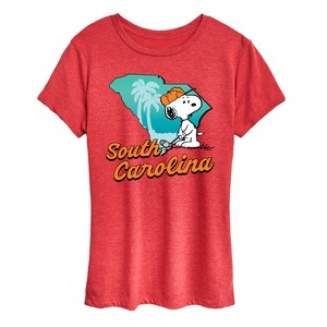 Women's - Peanuts - South Carolina Snoopy Short Sleeve Graphic T-Shirt - 1 of 4