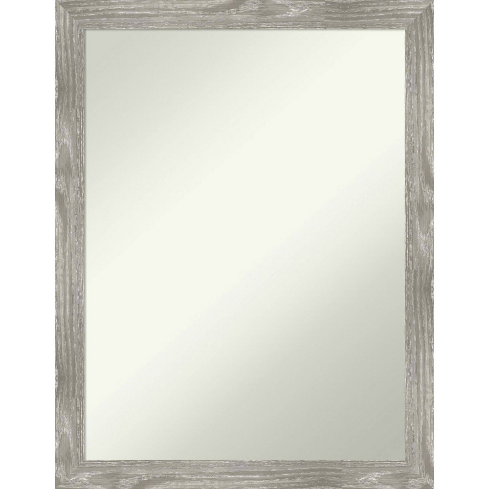 Photos - Wall Mirror 21" x 27" Non-Beveled Dove Gray Wash Square  - Amanti Art