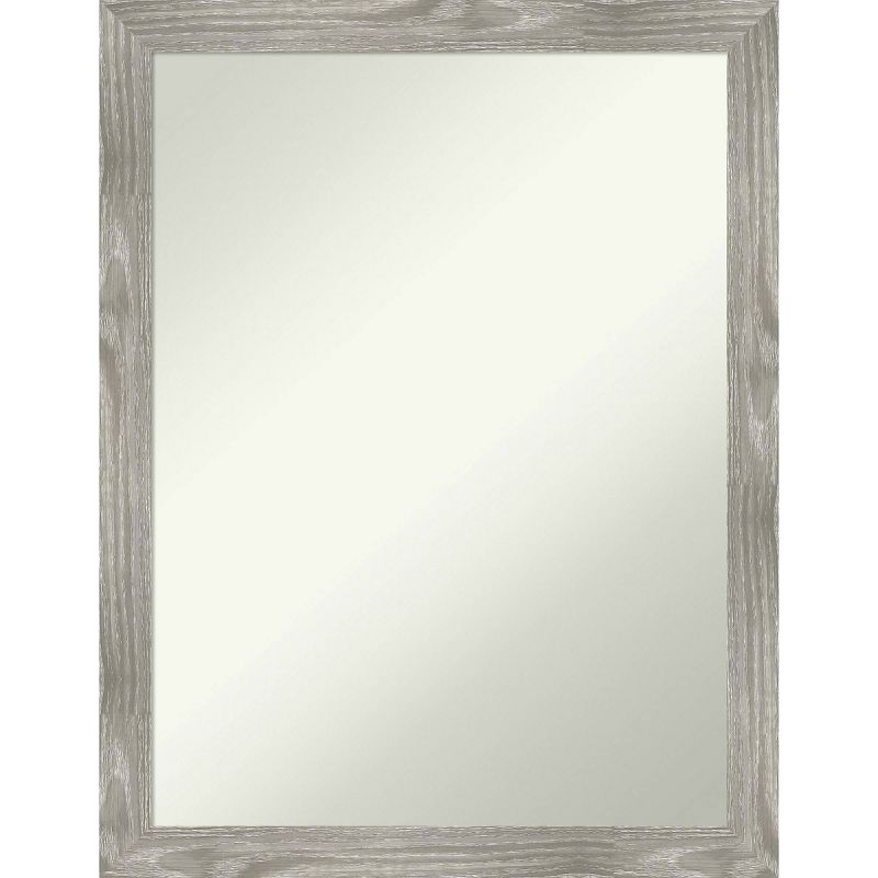 21&#34; x 27&#34; Non-Beveled Dove Gray Wash Square Wall Mirror - Amanti Art, 1 of 9