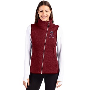 Los Angeles Angels Cutter & Buck Mainsail Sweater Knit Womens Asymmetrical Vest - 1 of 1