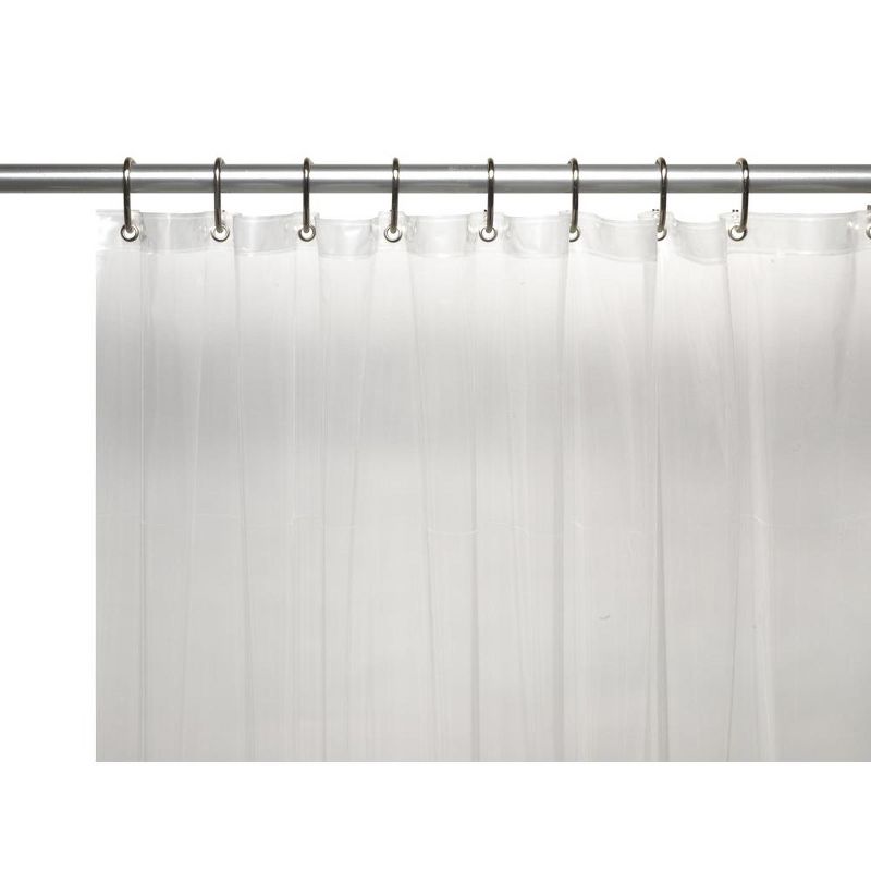 Carnation Home Fashions Hotel Collection, 8 Gauge Vinyl Shower Curtain Liner with Weighted Magnets and Metal Grommets - Super Clear 72x72", 1 of 4