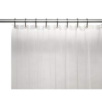 Carnation Home Fashions Hotel Collection, 8 Gauge Vinyl Shower Curtain Liner with Weighted Magnets and Metal Grommets - Super Clear 72x72"