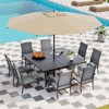 EROMMY 9 Piece Patio Dining Set, Outdoor Dining Table And Chairs Set For 8, 8 Textilene Chairs - 4 of 4
