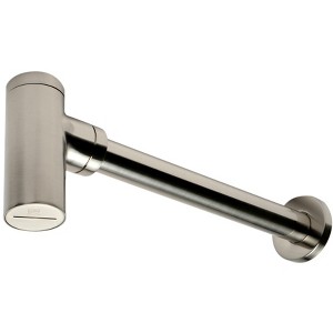 ALFI AB9005-BN Brushed Nickel Solid Brass Round Modern Decorative Bottle P-Trap - 1 of 4