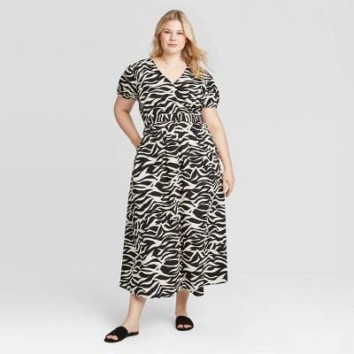 women's plus animal print dresses