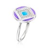 Ross-Simons Mother-Of-Pearl and 4.10 ct. t.w. Multi-Gemstone Disc Ring in Sterling Silver - 3 of 4