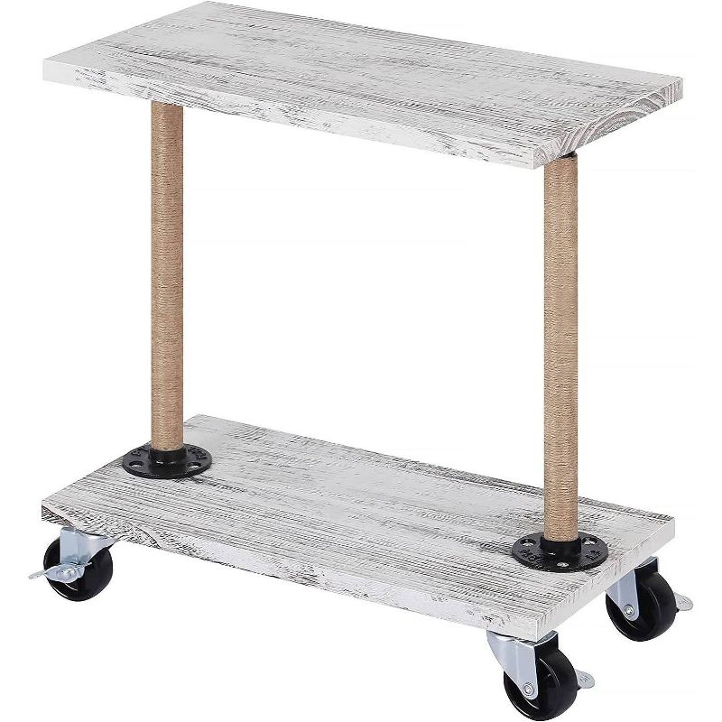 NEX Organizer Table Cart on Casters White, 1 of 9