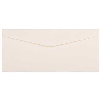 JAM Paper #10 Business Strathmore Envelopes 4.125 x 9.5 Natural White Linen 191170