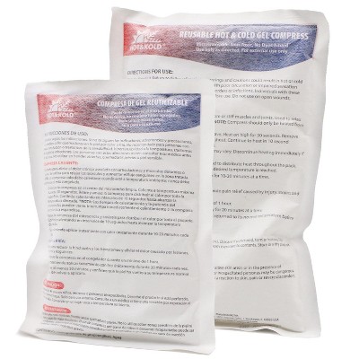 DMI Hot & Cold Reusable Gel Compress, Microwavable, Relieves Swelling and Pain, Increases Blood Flow, Warms Cold Hands & Feet, Ideal for Emergency