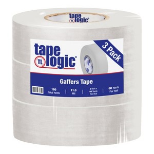 Tape Logic Gaffers Tape 11.0 Mil 2" x 60 yds. White 3/Case T98718W3PK - 1 of 3