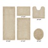 Edge Bath Rug 100% Premium Cotton Ultra-Soft Water Absorbent Tufted Solid Reversible 5 Piece Bathroom Rug Set for Machine Washable Bathmat - 2 of 2