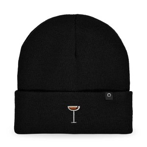 Dalix Coffee Martini Embroidered Beanie Food Warm Winter Knit Hat Women - 1 of 4