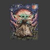 Men's Star Wars The Mandalorian The Child Starry Night Pull Over Hoodie - 2 of 4