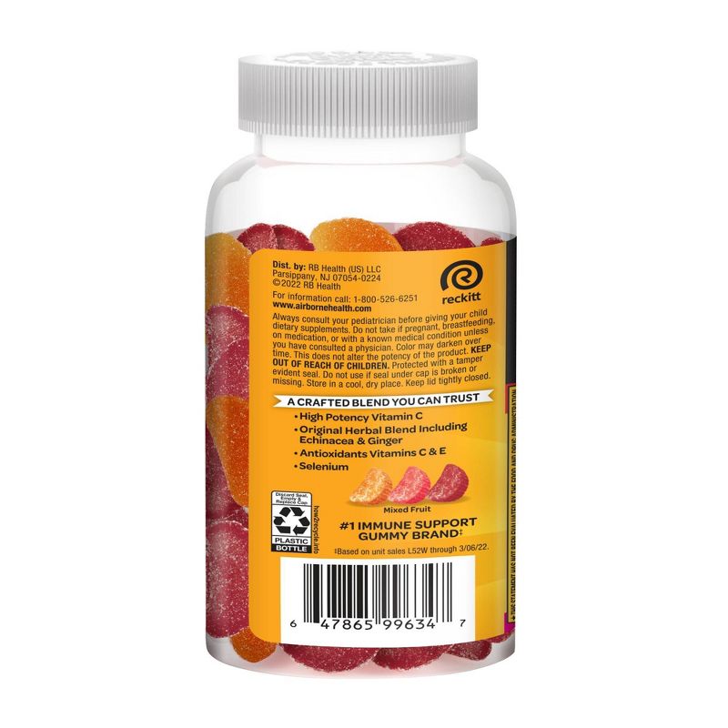Airborne Vitamin C Gummies - Mixed Berry - 63ct, 4 of 6