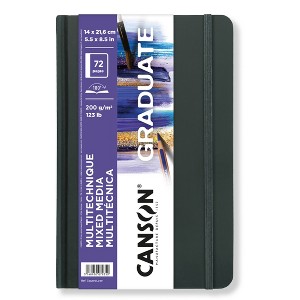 Canson Graduate Mixed Media Art Book, Hard Cover Binding, 36 Sheet, 5.5x8.5 inch, 1 Count - 1 of 4
