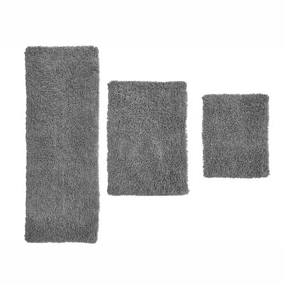 Fantasia Bath Rug Collection Cotton Shaggy Pattern Tufted Set of 3 Bath Rug Set - Home Weavers