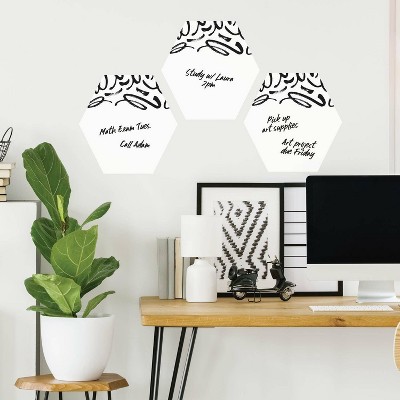 Doodle Dry Erase Hexagon Peel and Stick Wall Decal - RoomMates