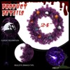 SEVOBAL Wreaths 24in Halloween-Themed Christmas Wreath Artificial Xmas Wreath with 100 PVC Tips for Wall Xmas Party Decorations, Purple, 24"*5"*24" - 4 of 4