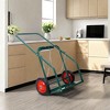 NAYSAYE Dolly Dual Tank Cart 440lbs Capacity Heavy Duty Hand Truck for Safe Cylinder Transport, Green, 23.6"*41"*28" - 2 of 4
