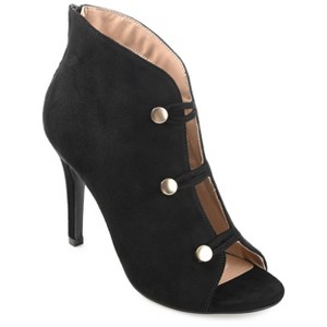 Journee Collection Womens Brecklin Back Heel Zip Open Toe Stiletto Booties - 1 of 4