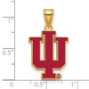 Black Bow Jewelry 14k Yellow Gold Plated Sterling Silver Indiana Hoosiers NCAA Large Pendant - 3 of 4