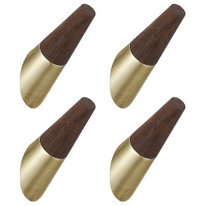 BWE Wood Bathroom Knob Coat Robe/Towel Hook (4-Pack) - 1 of 4