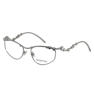 Swarovski SK 1015 4001 Womens Irregular Eyeglasses SIlver 55mm