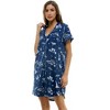 Derek Heart Woman's Lushluxe 36" Notched Collar Nightgown (Juniors & Women) - 3 of 4