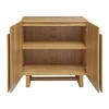 Modern Storage Cabinet With 2 Doors,Storage Cabinet With Fan-shaped Large Board Handle And Removable Shelf,Furniture Indoor -Maison Boucle - 4 of 4