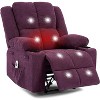 Manual Recliner Chair with Massage and Heat,Adjustable Lounge Chair with Cup Holders & Storage Pockets - 2 of 4