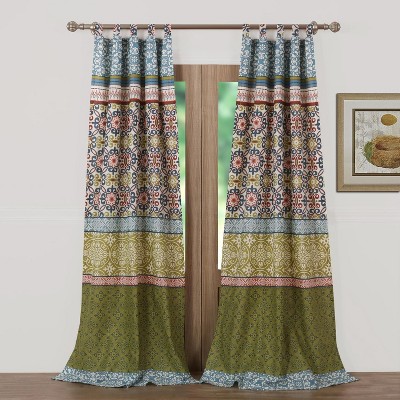 Barefoot Bungalow Shangri-La Window Curtain Panel - 42 x 84, Multicolored